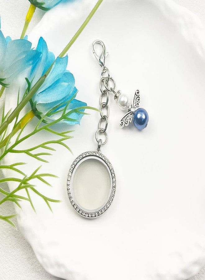 Dorla Cool DIY Photo Locket Memorial Gifts For Bride Bouquet Charm Groom Boutonniere Something Blue Bridal Keepsake Gift in Memory of Mom Dad Grandparents on the Wedding Day - Image 2